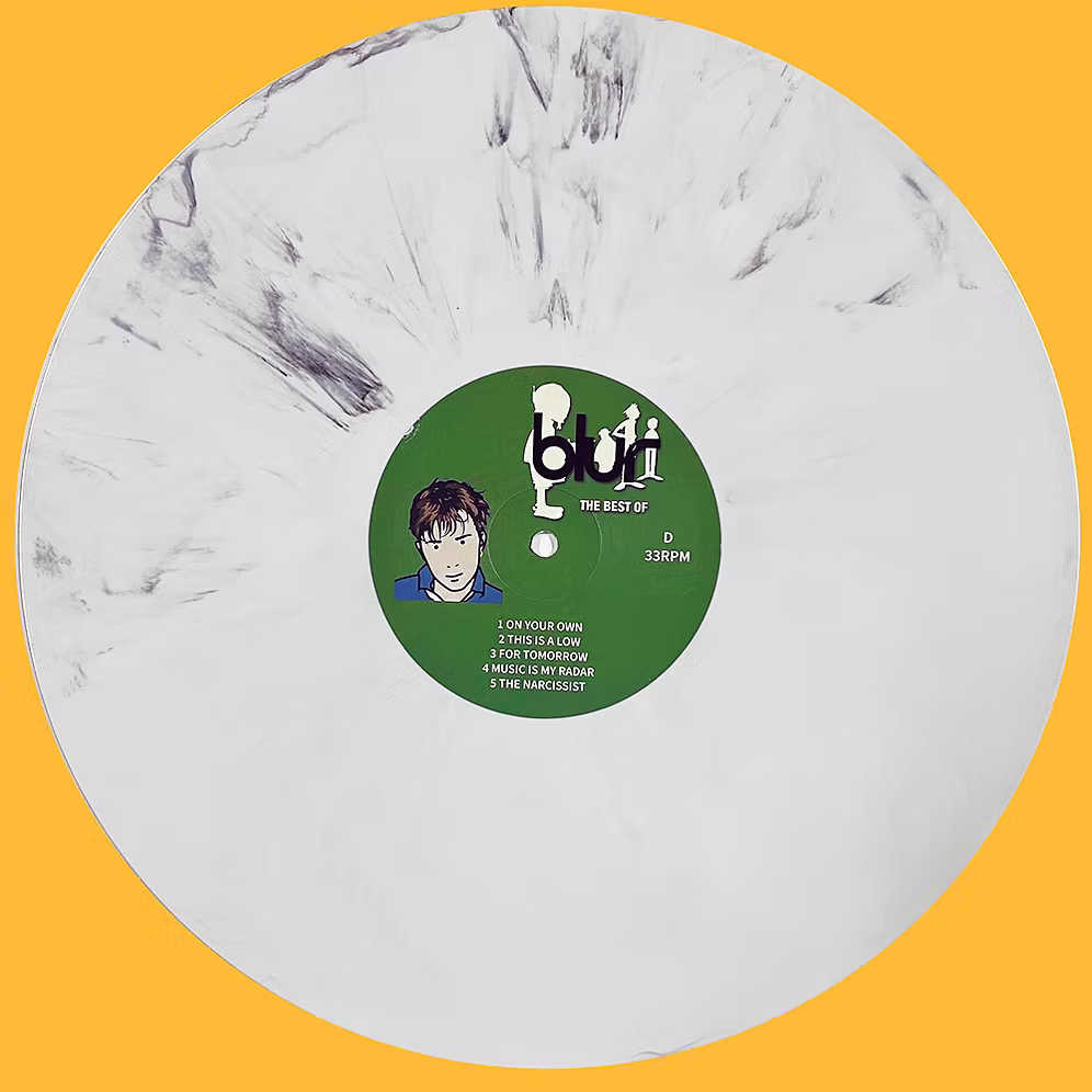BLUR 2xLP The Best Of (White Grey Marble Coloured Vinyls) + Bonus Track