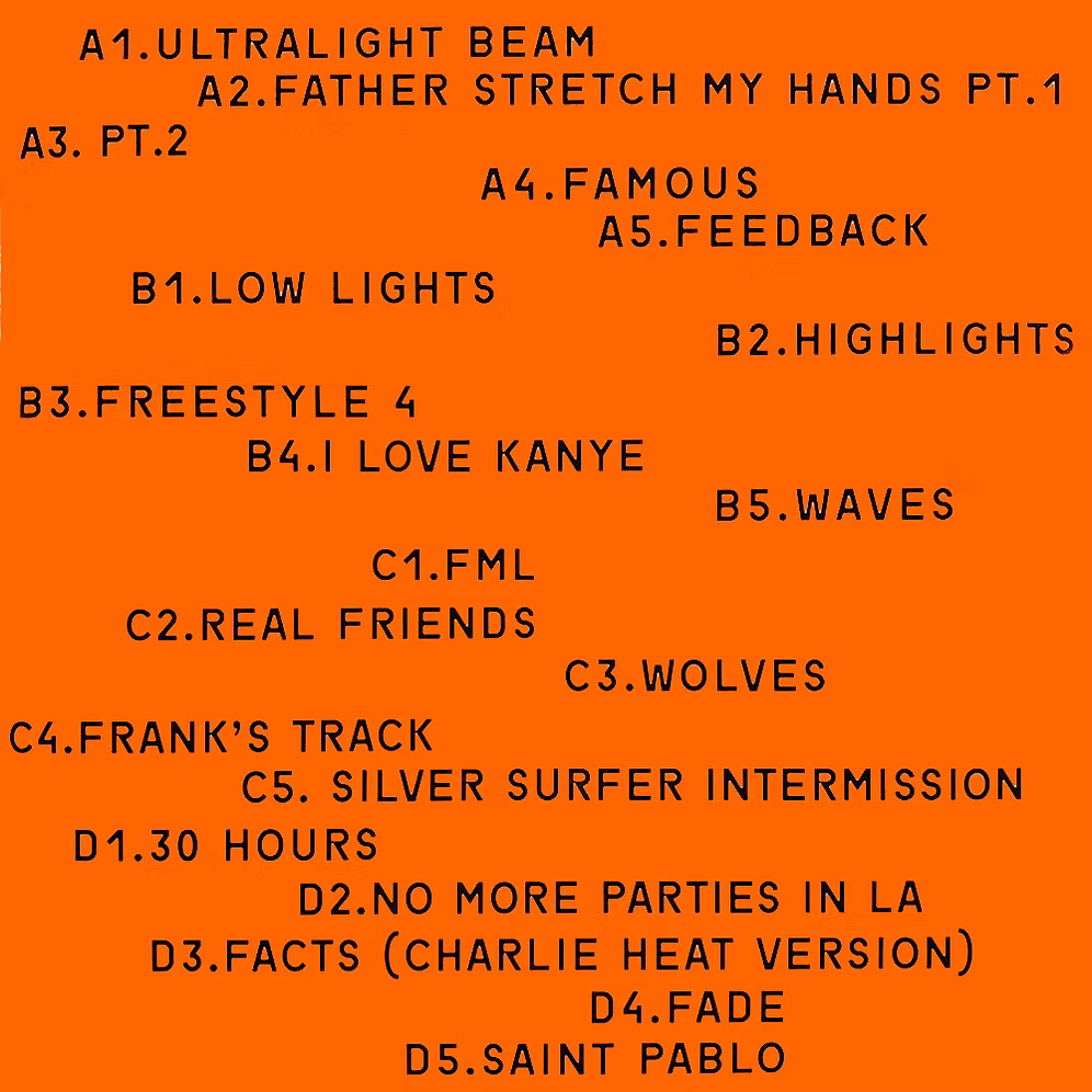 KANYE WEST 2xLP The Life Of Pablo (Orange Coloured Vinyls) Includes Saint Pablo
