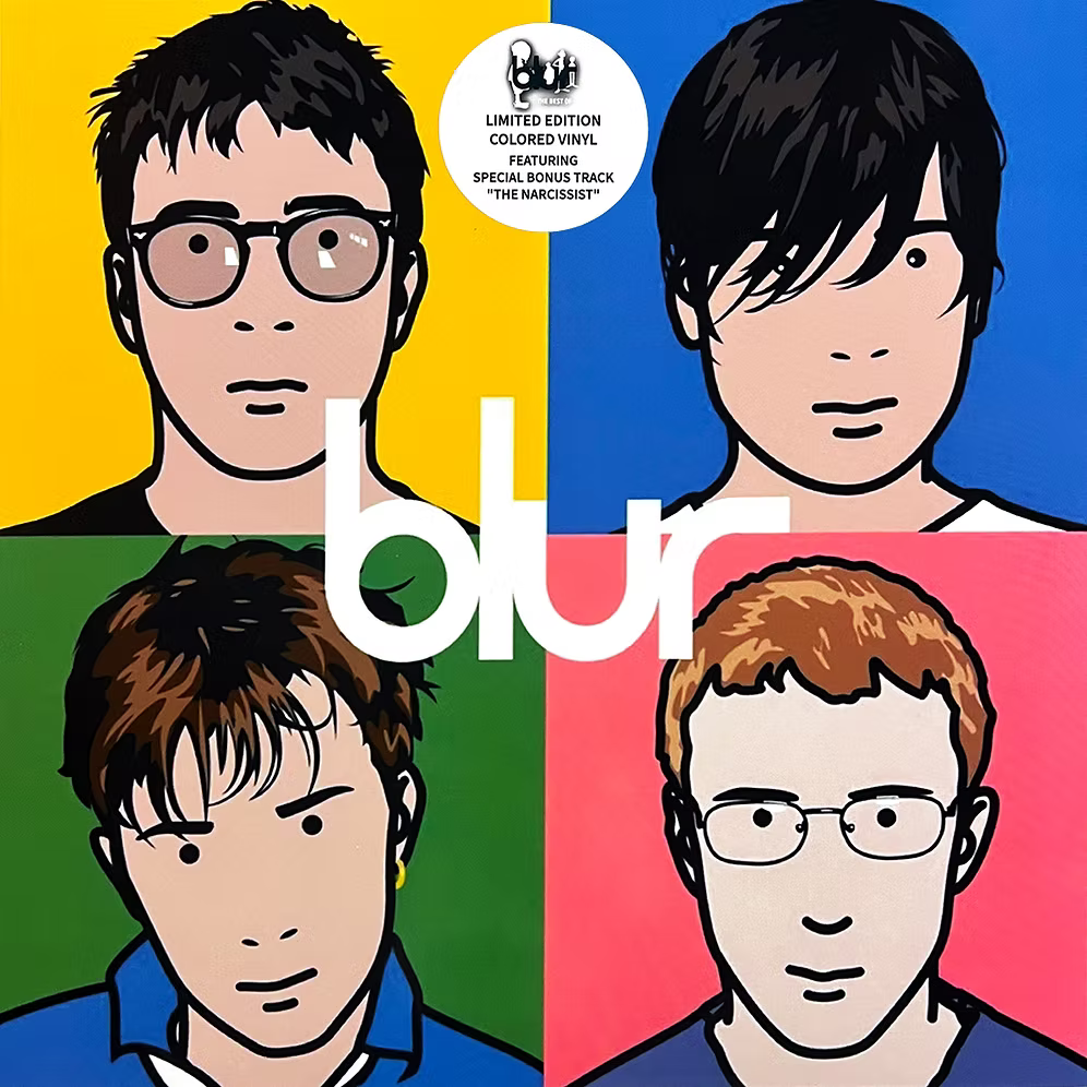 BLUR 2xLP The Best Of (White Grey Marble Coloured Vinyls) + Bonus Track