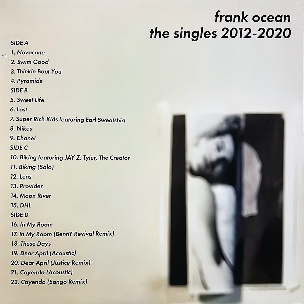 FRANK OCEAN The Singles 2012-2020 2xLP (Clear Coloured Vinyls)