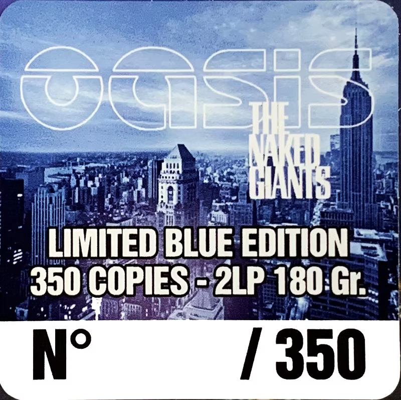 OASIS The Naked Giants 2xLP (Blue Coloured Vinyls) PROMO EDITION