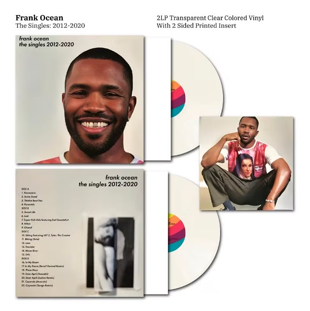 FRANK OCEAN The Singles 2012-2020 2xLP (Clear Coloured Vinyls)