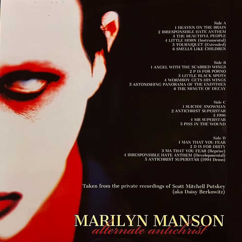 MARILYN MANSON Alternate Antichrist 2xLP(Red Coloured Vinyls)