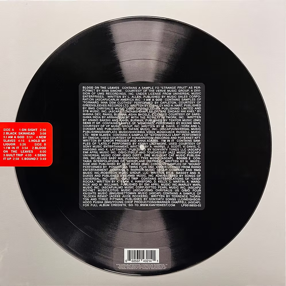 KANYE WEST LP Yeezus (Red Translucid Coloured Vinyl)