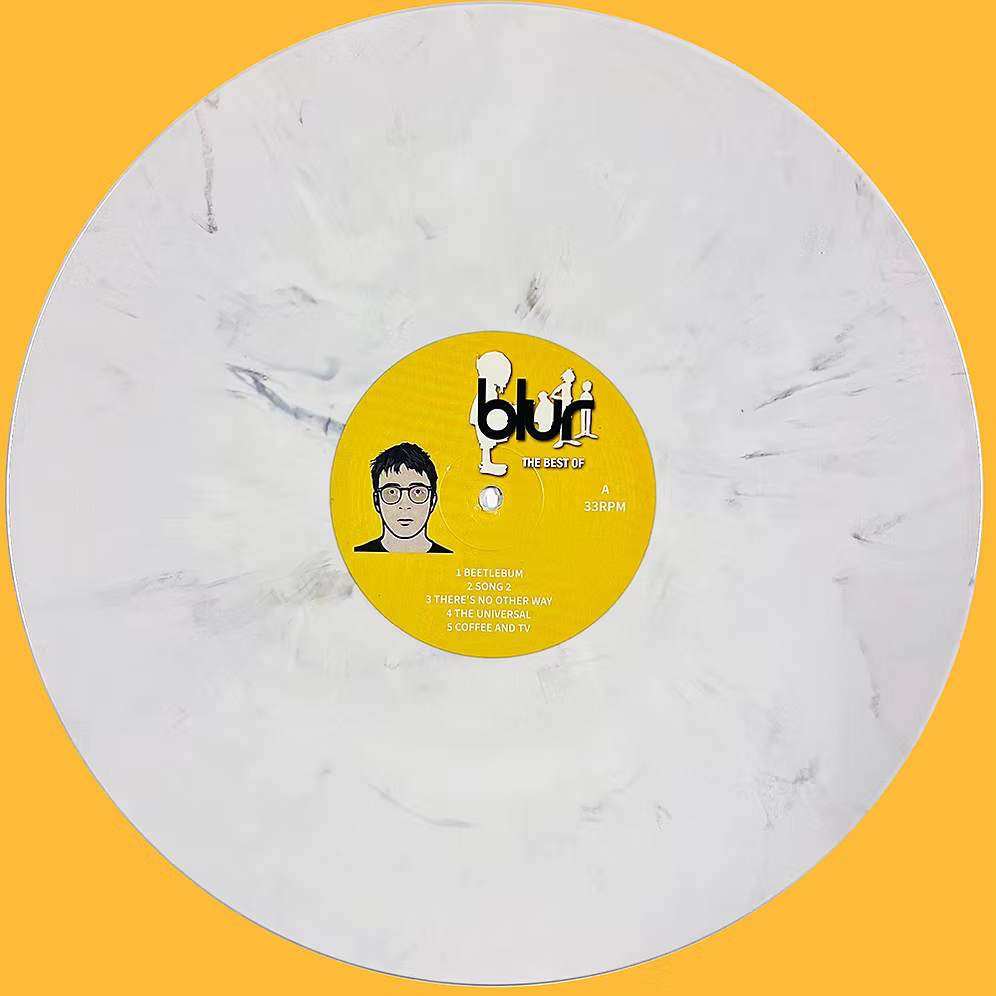 BLUR 2xLP The Best Of (White Grey Marble Coloured Vinyls) + Bonus Track