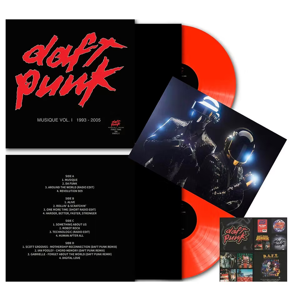 DAFT PUNK Musique Vol. 1 1993-2005 2xLP (Red Translucent Coloured Vinyls) Bootleg