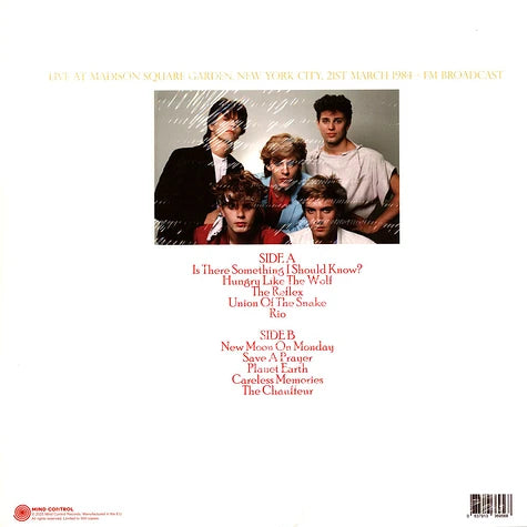 Duran Duran Private Confessions: Live At Madison Square Garden New York 1984