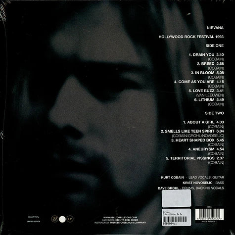 Nirvana I Would Rather Be Dead Than Be Cool - Live At The Hollywood Rock Festival 1993 Clear Vinyl Edition
