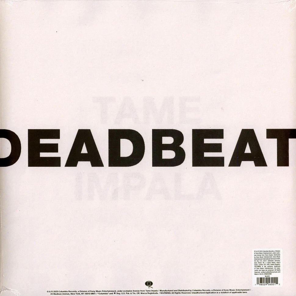 Tame Impala - "Deadbeat" LP Bluejay Blue Vinyl (12-page booklet)