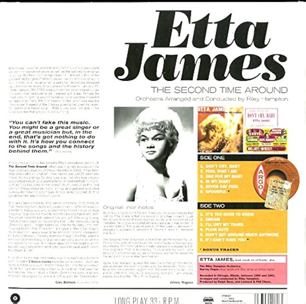 Etta James - "The Second Time Around" Limited Edition Orange Marble Vinyl