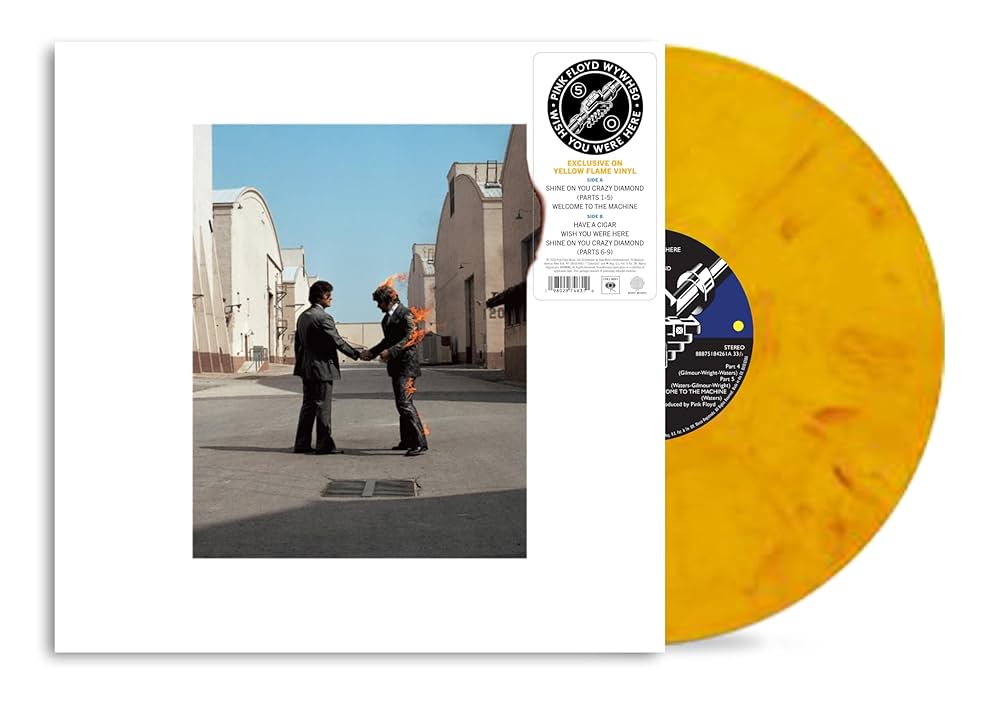 Pink Floyd Wish You Were Here Yellow Flame Vinyl Edition