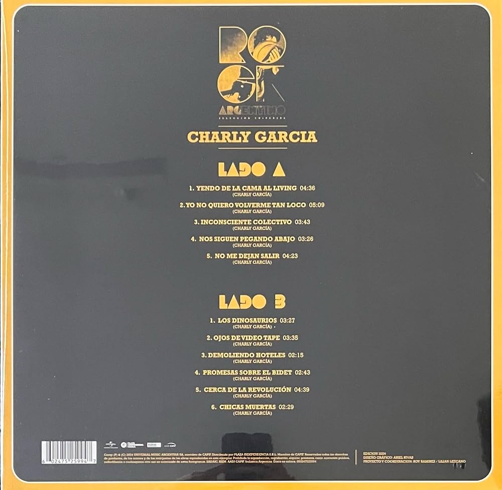 Charly García - "Rock Argentino, Selección Universal" Yellow Vinyl