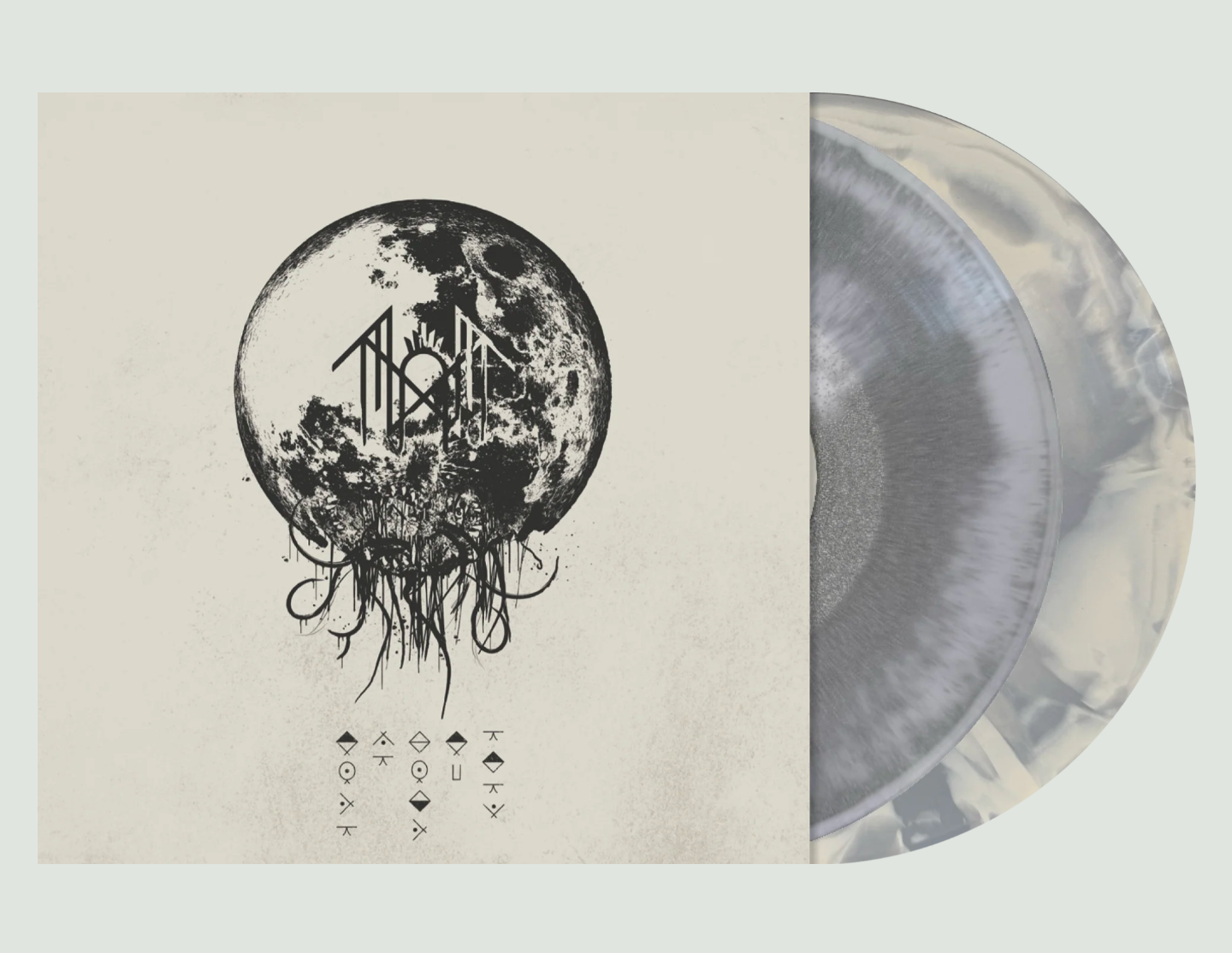 Sleep Token Take Me Back To Eden 1 vinilo lleno de granito y  2do vinilo de efecto A/B en gris y crema