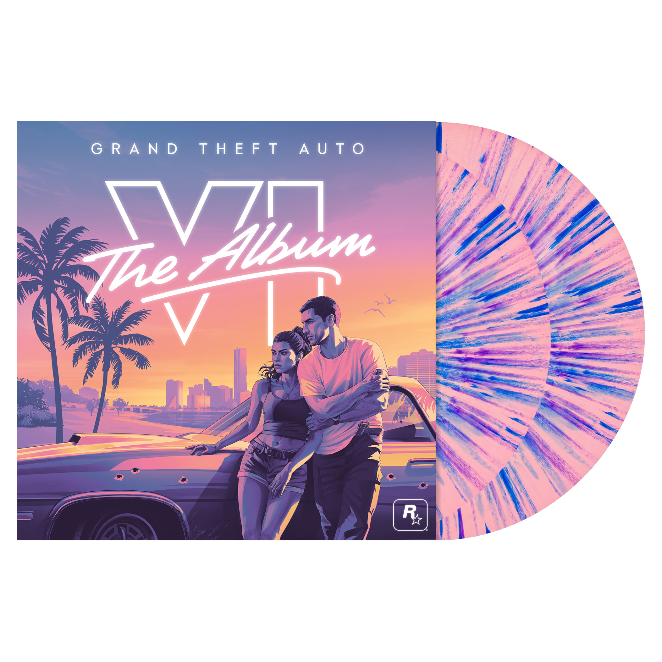 Grand Theft Auto VI: The Album 2LP Pink Splatter Vinyl
