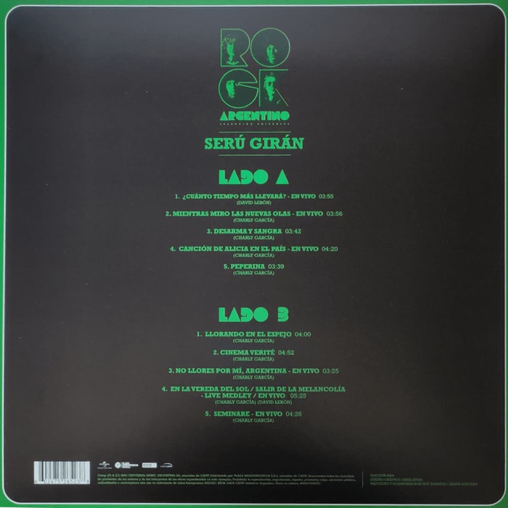 Seru Girán - "Rock Argentino, Selección Universal" Green Vinyl