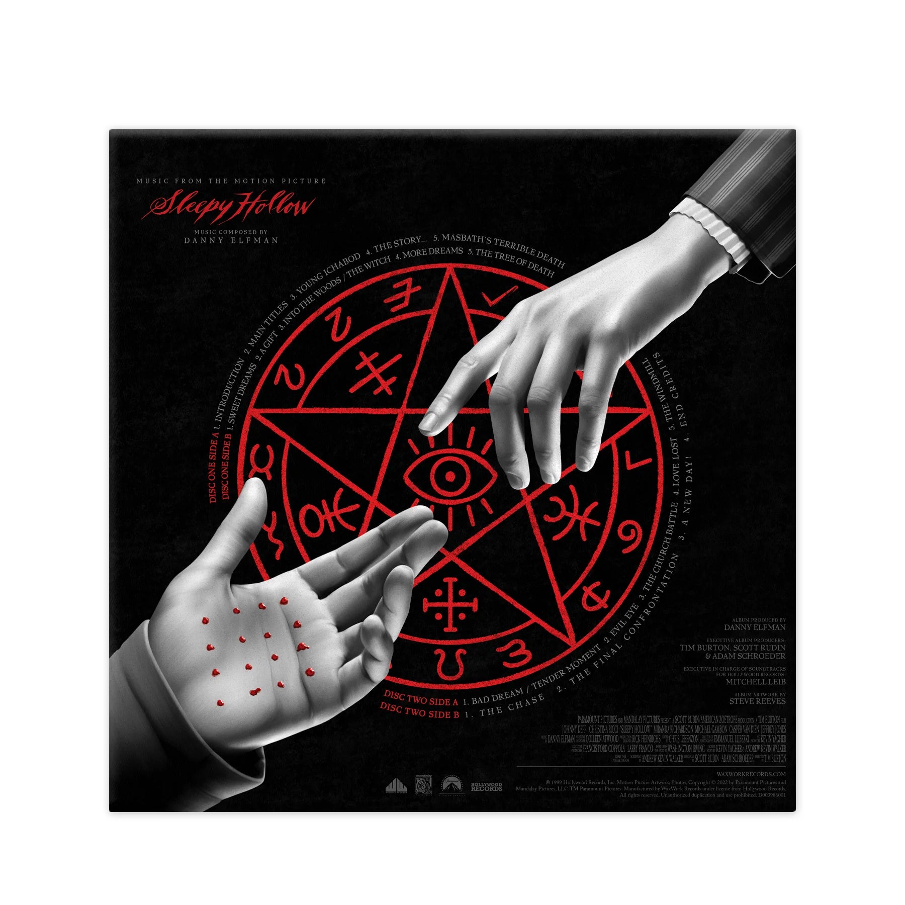 Danny Elfman - "Sleepy Hollow Original Motion Picture Soundtrack" Waxwork Records "Headless Horseman Splatter" 2LP Vinyl
