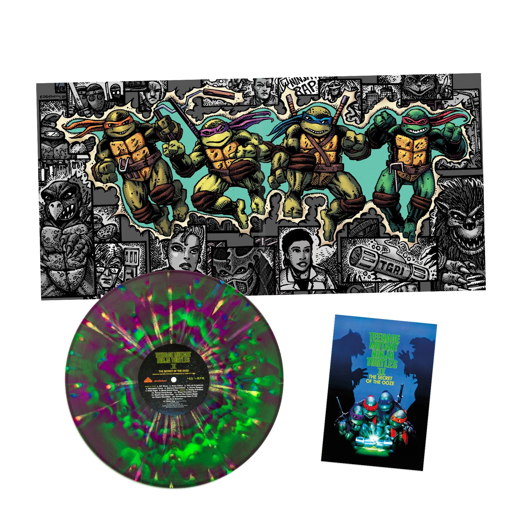John Du Prez OST Teenage Mutant Ninja Turtles Part II: The Secret Of The Ooze Super Shredder & Turtle Brawl Vinyl Edition