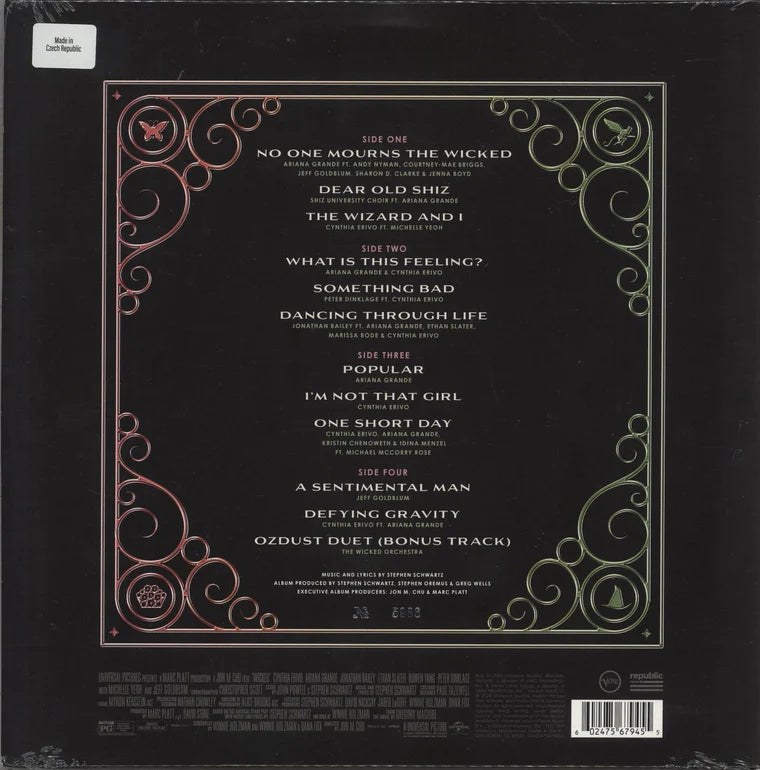 Stephen Schwartz, Ariana Grande, Cynthia Erivo - "Wicked The Soundtrack" Exclusive Limited Edition 2LP Picture Disc Vinyl