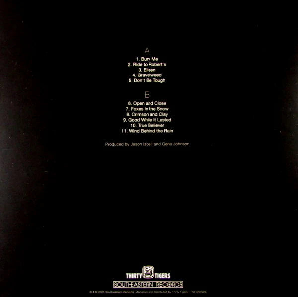 Jason Isbell - "Foxes in the Snow" Rough Trade Exclusive LP Blackberry Vinyl