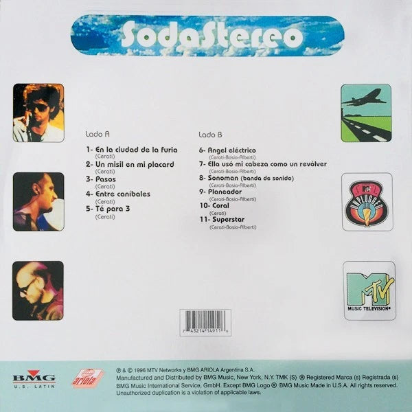 Soda Stereo COMFORT Y MUSICA PARA VOLAR: MTV UNPLUGGED Vinyl Record (RARA EDICIÓN) BOOTLEG