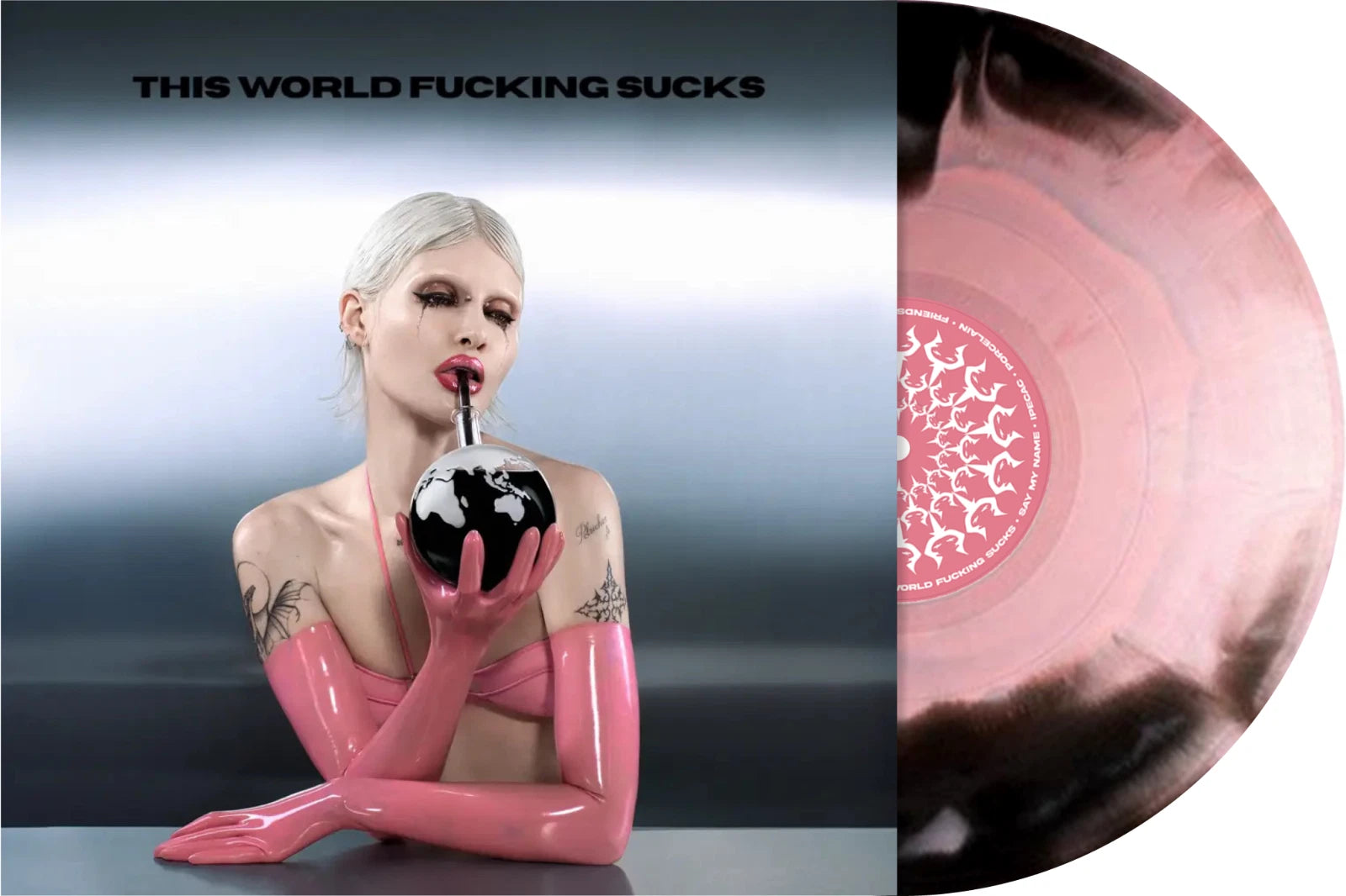 Cassyette This World Fucking Sucks Pink & Black LP