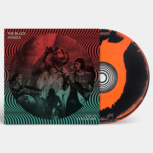 The Black Angels - "Live at Levitation" LP Tangerine with Heavy Black Splatter Vinyl