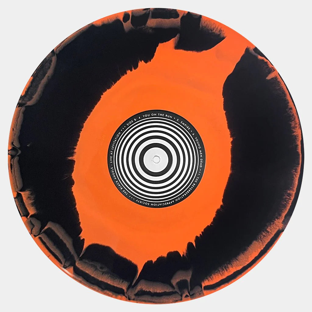 The Black Angels - "Live at Levitation" LP Tangerine with Heavy Black Splatter Vinyl