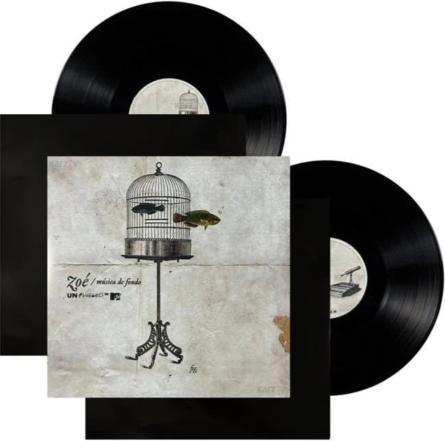 Zoe Musica De Fondo Unplugged Mtv NEGRO Black 2 Lp Vinyl